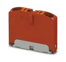 1028069: Panel Mount Barrier Terminal Block, Red, 24 A, 690 V, 2 Pole, 1, Push In, 12 AWG