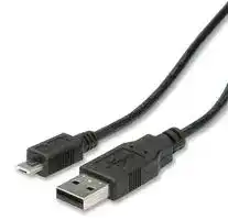 11.02.8752: USB Cable, Type A Plug to Micro Type B Plug, 1.8 m, 5.9 ft, USB 2.0, Black