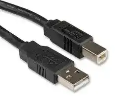 11.02.8818: USB Cable, Type A Plug to Type B Plug, 1.8 m, 5.9 ft, USB 2.0, Black