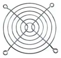 G92-16: Fan Finger Guard, Steel - Wire Form, 92mm Axial Fans, 82.5 mm, Bright Nickel Chrome