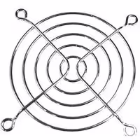 G92-16B: Fan Finger Guard, Steel - Wire Form, 92mm Axial Fans, 82.5 mm, Bright Nickel Chrome