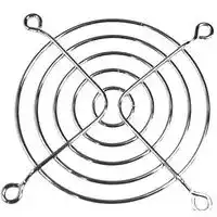G92-16B: Fan Finger Guard, Steel - Wire Form, 92mm Axial Fans, 82.5 mm, Bright Nickel Chrome
