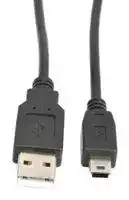 MP005209: USB Cable, Type A Plug to Mini Type B Plug, 2 m, 6.6 ft, USB 2.0, Black
