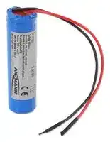 2347-3008: Rechargeable Battery, 3.6 V, Lithium Ion, 2.6 Ah, Wire Leads, 1