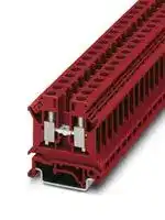 0719223: DIN Rail Mount Terminal Block, Feed-thru, 2 Ways, 24 AWG, 8 AWG, 6 mm², Screw, 41 A