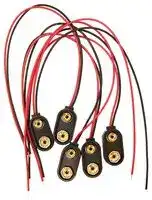 MP007080: Battery Holder, Snap-On, PP3, 8" Wire Lead