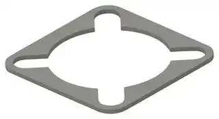93-22041: EMI Shielding Gasket, Conductive Sheet, Nickel Plated Graphite, 24.51mm L x 24.51mm W x 0.8mm D