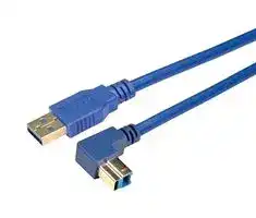 CA3A-90UB-05M: USB Cable, Type A Plug to 90° Type A Plug, 500 mm, 19.7 ", USB 3.0, Blue