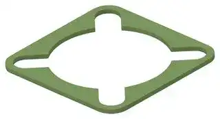 93-22043: EMI Shielding Gasket, Conductive Sheet, Nickel Plated Graphite, 24.51mm L x 24.51mm W x 0.8mm D