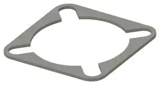 93-22045: EMI Shielding Gasket, Conductive Sheet, Nickel Plated Graphite, 26.92mm L x 26.92mm W x 0.8mm D
