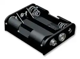 2465: Battery Holder, AA x 3, Wire Leads