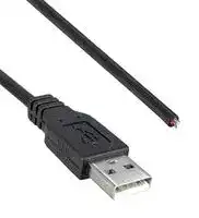 3021005-03: USB CORD, 2.0 A PLUG-FREE END, 914MM/BLK