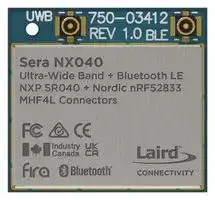 453-00174C: Bluetooth Module, BLE 5.4, 6.8 Mbps, -92 dBm, 1.8 to 3.8 V, -40 °C to 85 °C, Sera NX040 Series