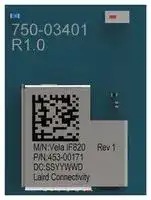 453-00171C: Bluetooth Module, BLE 5.0 + EDR, 1 Mbps, -93.5 dBm, 2.6 to 3.3 V, -40 °C to 85 °C, Vela IF820 Series