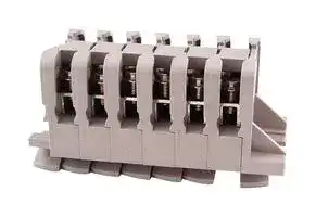 6G38TSKKC: TERMINAL BLOCK, DINRAIL, 10AWG