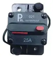 MP001009: Magnetic Hydraulic Circuit Breaker, 25 A, 1 Pole, 3 kA, 3.5 s