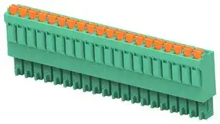 2-2842474-0: Pluggable Terminal Block, Green, 3.5 mm, 20 Ways, 24 AWG, 16 AWG, 1.3 mm², Push In