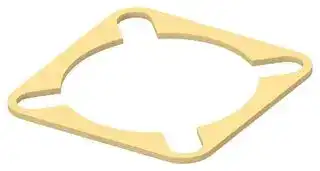 2427986-1: EMI Shielding Gasket, Conductive Sheet, Silver Plated Aluminium, 26.92mm L x 26.92mm W x 0.8mm D