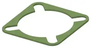 93-22047: EMI Shielding Gasket, Conductive Sheet, Nickel Plated Graphite, 26.92mm L x 26.92mm W x 0.8mm D