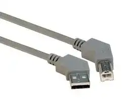 CA45LA-45LB-05M: USB Cable, 45° Type A Plug to 45° Type B Plug, 500 mm, 19.7 ft, USB 2.0, Grey