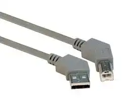 CA45LA-45LB-3M: USB Cable, 45° Type A Plug to 45° Type B Plug, 3 m, 9.8 ft, USB 2.0, Grey