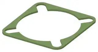 93-22051: EMI Shielding Gasket, Conductive Sheet, Nickel Plated Graphite, 29.29mm L x 29.29mm W x 0.8mm D