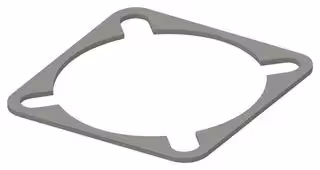 93-22053: EMI Shielding Gasket, Conductive Sheet, Nickel Plated Graphite, 31.95mm L x 31.95mm W x 0.8mm D