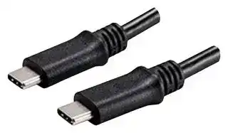 CBL-UC-UC-10BP: USB Cable, Type A Plug to Type C Plug, 1 m, 3.3 ft, USB 2.0, Black