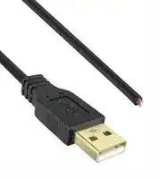 3021029-16: USB CABLE, 2.0 TYP A PLUG-FREE END, 16FT