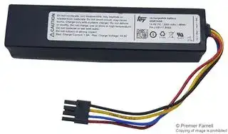 PICPALNB117: Rechargeable Battery, 14.4 V, Lithium Ion, 3.35 Ah, 18650, Connector, 1
