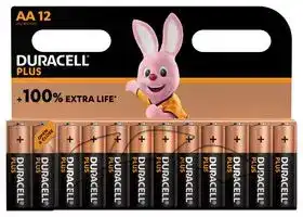 MN1500 P12 +/PWR: Battery, 1.5 V, AA, Alkaline, Raised Positive and Flat Negative, 12