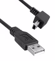 3021072-03: USB 2.0 A MALE TO USB 2.0 MINI B MALE UP ANGLED, 3FT LENGTH, 480MBPS, BLACK COLOR 97AC8896