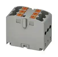 3273264: Panel Mount Barrier Terminal Block, 24 A, 500 V, 6 Pole, 3, Push In, 12 AWG