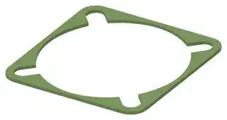 93-22059: EMI Shielding Gasket, Conductive Sheet, Nickel Plated Graphite, 34.32mm L x 34.32mm W x 0.8mm D