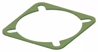 93-22063: EMI Shielding Gasket, Conductive Sheet, Nickel Plated Graphite, 38.1mm L x 38.1mm W x 0.8mm D