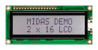 MC21605C6W-FPTLWS-V2: Alphanumeric LCD, 16 x 2, Black on White, 5V, SPI, English, Japanese, Transflective