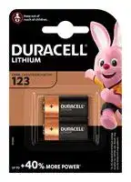 DL123A P2: Battery, 3.3 V, DL123A, Lithium Manganese Dioxide, 1550 mAh, Raised Positive and Flat Negative, 2
