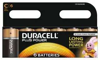 5000394019157: Battery, Plus Power With Duralock, Pack of 6, 1.5 V, C, Alkaline, Raised Positive and Flat Negative