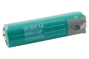 55123201012: Rechargeable Battery, 1.2 V, Nickel Metal Hydride, 1.8 Ah, AA, Solder Tag, 1