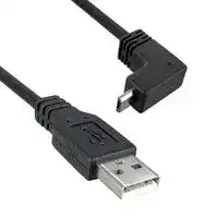 3021075-03: USB 2.0 A MALE TO USB 2.0 MICRO B MALE UP ANGLED, 3FT LENGTH, 480MBPS, BLACK COLOR 97AC8899