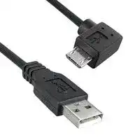 3021078-03: USB 2.0 A MALE TO USB 2.0 MICRO B MALE RIGHT ANGLED, 3FT LENGTH, 480MBPS, BLACK COLOR 97AC8902