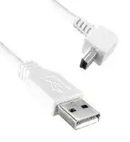 3021081-03: USB 2.0 A MALE TO USB 2.0 MINI B MALE UP ANGLED, 3FT LENGTH, 480MBPS, WHITE COLOR 97AC8905