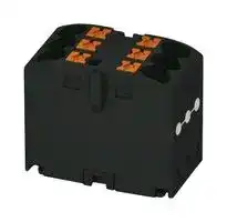 3273278: Panel Mount Barrier Terminal Block, black, 24 A, 500 V, 6 Pole, 3, Push In, 12 AWG