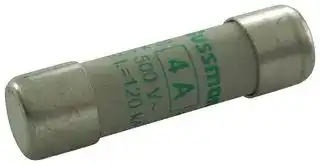 C10M4: Fuse, Industrial / Power, Class aM, 4 A, 500 V, 10mm x 38mm, 13/32" x 1-1/2"