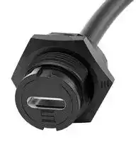 BPCU-C-S-0.25-BC-P: USB Cable, Thermoplastic, IP67, Sealed Type C Receptacle to Circular Receptacle, 250 mm, 9.9 "