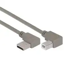 CA90LA-90LB-03M: USB Cable, 90° Type A Plug to 90° Type A Plug, 300 mm, 11.8 ft, USB 2.0, Grey