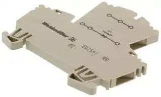 8025610000: DIN Rail Mount Terminal Block, 4 Ways, 30 AWG, 12 AWG, 4 mm², Screw, 10 A