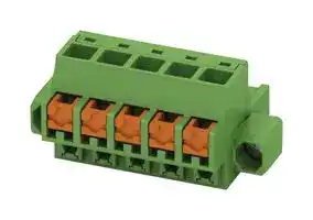 1861467: Pluggable Terminal Block, Flange, 5.08 mm, 2 Ways, 24 AWG, 12 AWG, 2.5 mm², Push In