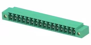 1-2842484-6: Terminal Block, 1Row, Green, w/ Flange, Header, 3.5 mm, 16 Ways, 8 A, 300 V