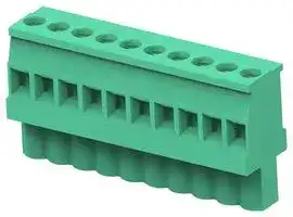 1-284040-0 .: Pluggable Terminal Block, 5 mm, 10 Ways, 30AWG to 12AWG, 3 mm², Screw, 15 A